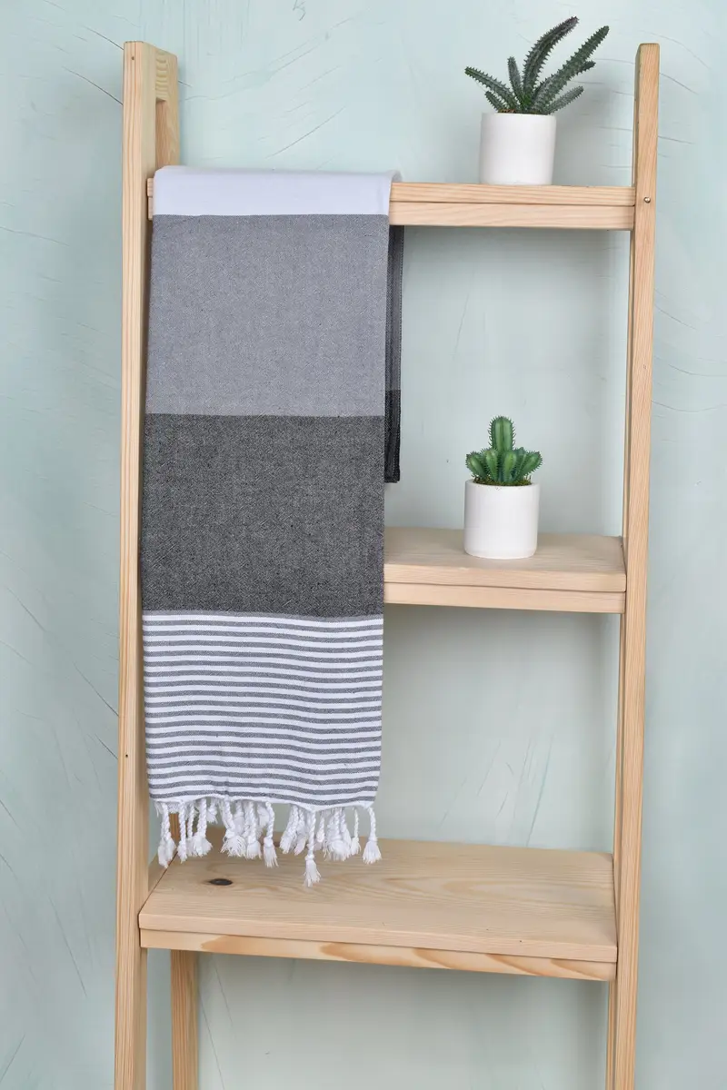 Fouta towel, Best Friend Christmas Gift, 70x40 Cotton Striped Towel, Lightweight Turkish towel, Cotton towel, Personalized Bridesmaid Beach Towel - 8