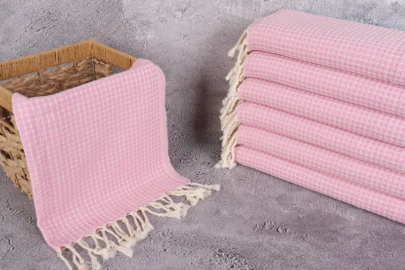 44x22 Cotton Waffle Towel, Turkish Hand Towel, Anniversary Gift For Her, Beach Theme Wedding Gift, Custom Hand Towel, Personalized Kitchen Towel - 3