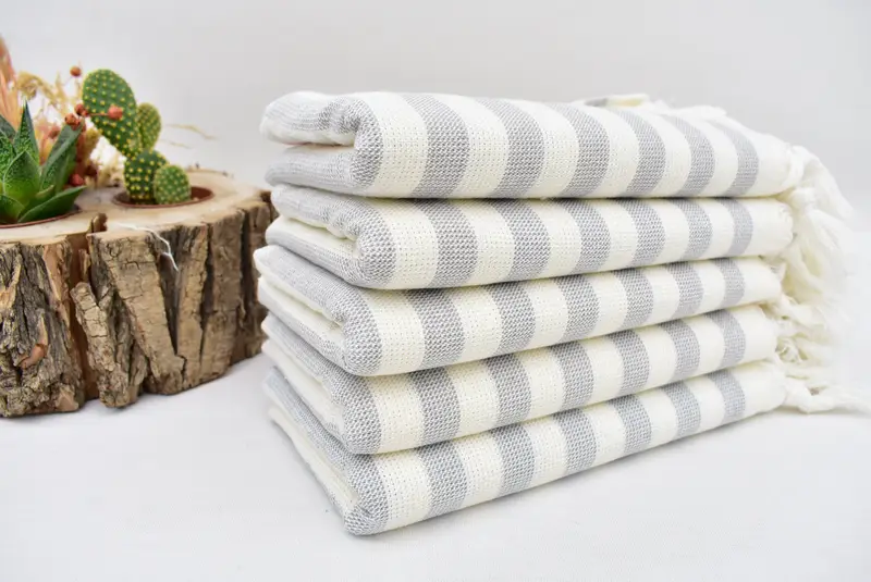 36x18 Cotton Striped Terry Towel, Turkish Hand Towel, Bridesmaid Towel, Personalized Hand Towel, Personalized Gifts, Bridesmaid Gifts Personalized - 4