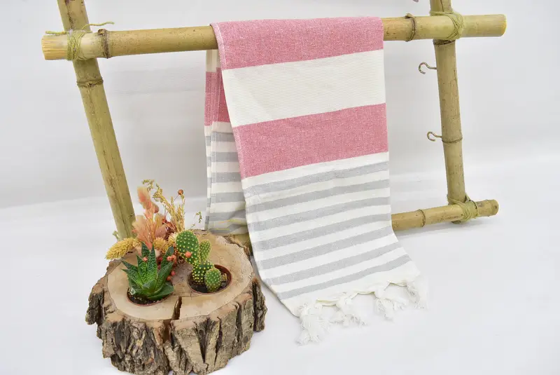 36x18 Cotton Striped Terry Towel, Turkish Hand Towel, Bridesmaid Towel, Personalized Hand Towel, Personalized Gifts, Bridesmaid Gifts Personalized - 1