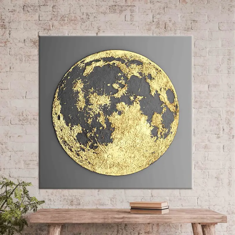 Lienzo moderno de la luna: impresión de arte abstracto y contemporáneo