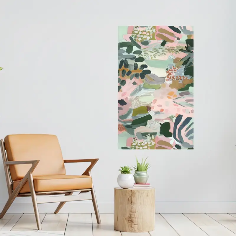 Modern Boho Printed Glass: Elegant, Abstract, and Unique Design