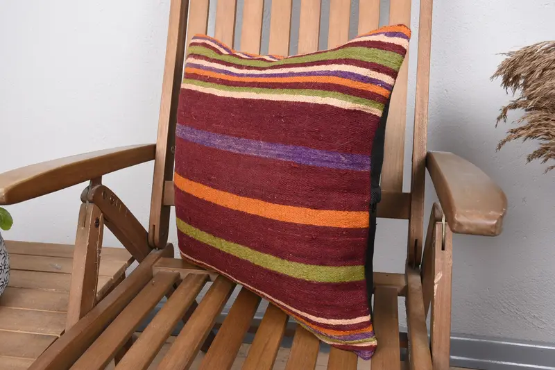 Armchair Pillow Case, Turkish Pillow, Personalized Gift Pillow Pillow, Home Decor Pillow, Boho Pillow, Cushion Case, 18x18 Red Cushion Cover - 3