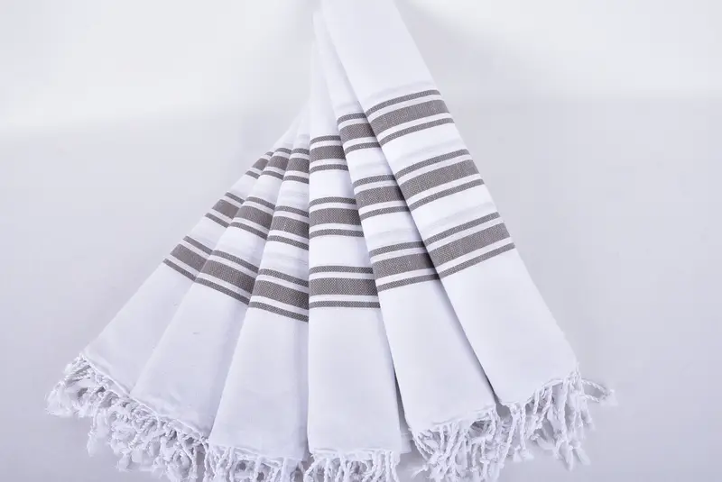 Turkish beach towel, Beach Theme Wedding Gift, Cotton towel, Pool Towels, Bridal Shower Gifts, Lightweight towel, 70x40 Cotton Striped Towel - 4
