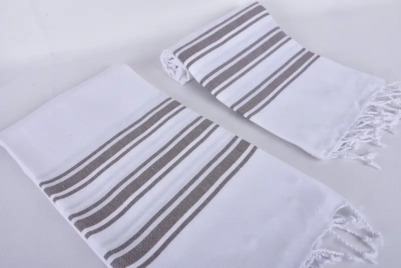 Turkish beach towel, Beach Theme Wedding Gift, Cotton towel, Pool Towels, Bridal Shower Gifts, Lightweight towel, 70x40 Cotton Striped Towel - 7