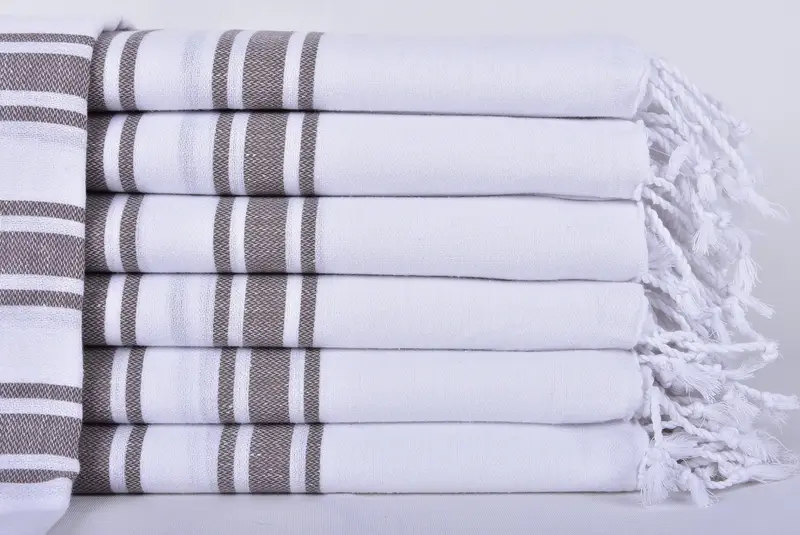 Turkish beach towel, Beach Theme Wedding Gift, Cotton towel, Pool Towels, Bridal Shower Gifts, Lightweight towel, 70x40 Cotton Striped Towel - 1