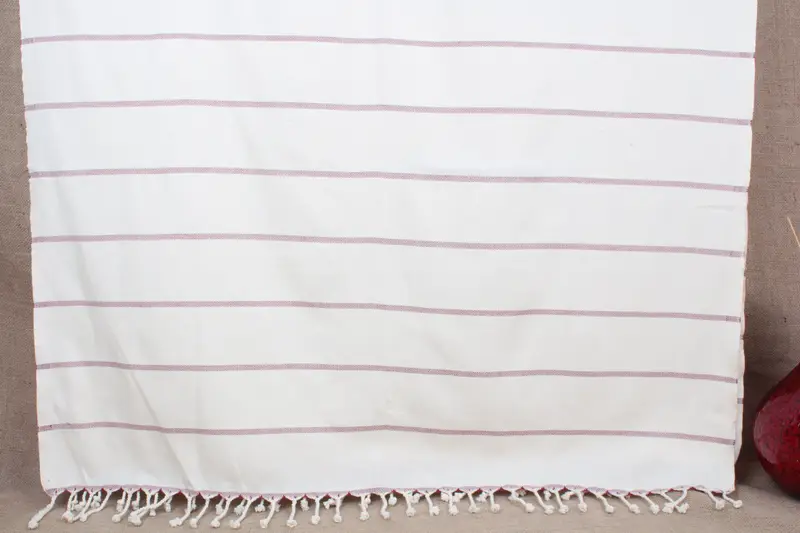 Wholesale Turkish Beach Towel Red Striped 38x67 Inches Linen