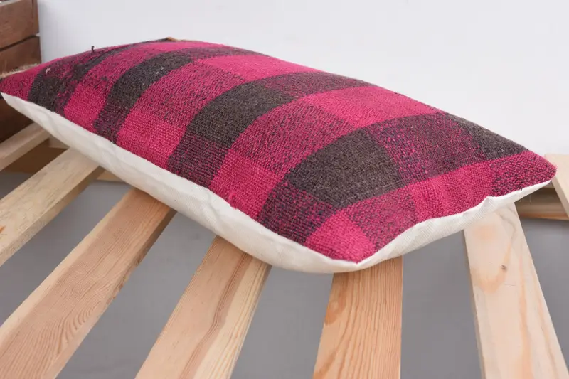 Pillow Case, Comfy Throw Pillow Case, Accent Pillow Case, Pillow for Sofa, Vintage Pillow, 8x16 Pink Cushion, Throw Kilim Pillow, Couch Pillow Case - 6