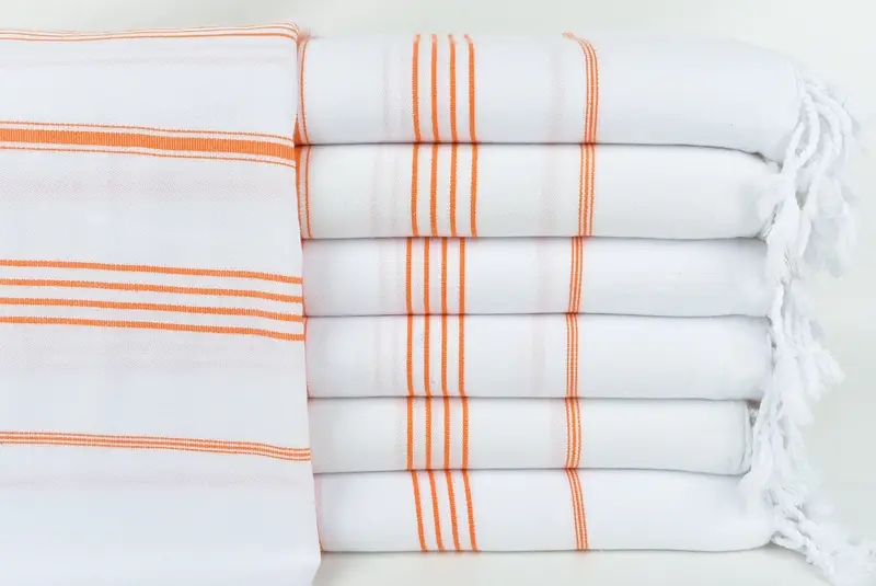 Birthday Gift, 70x40 Cotton Striped Towel, Luxury Turkish peshtemal beach towel, Embroidered Towel, Decorative Towel, Fouta towel, Custom Gift - 1