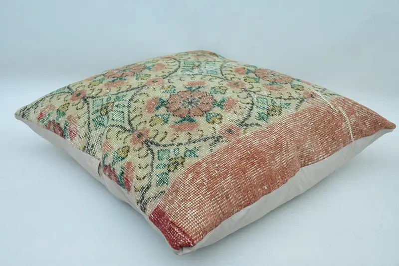 Pillow for Couch, Turkish Pillow, 28x28 Beige Pillow Cover, Pillow Case, Toss Pillow, Vintage Kilim Pillow, Handwoven Pillow Cover Pillow Sham - 5