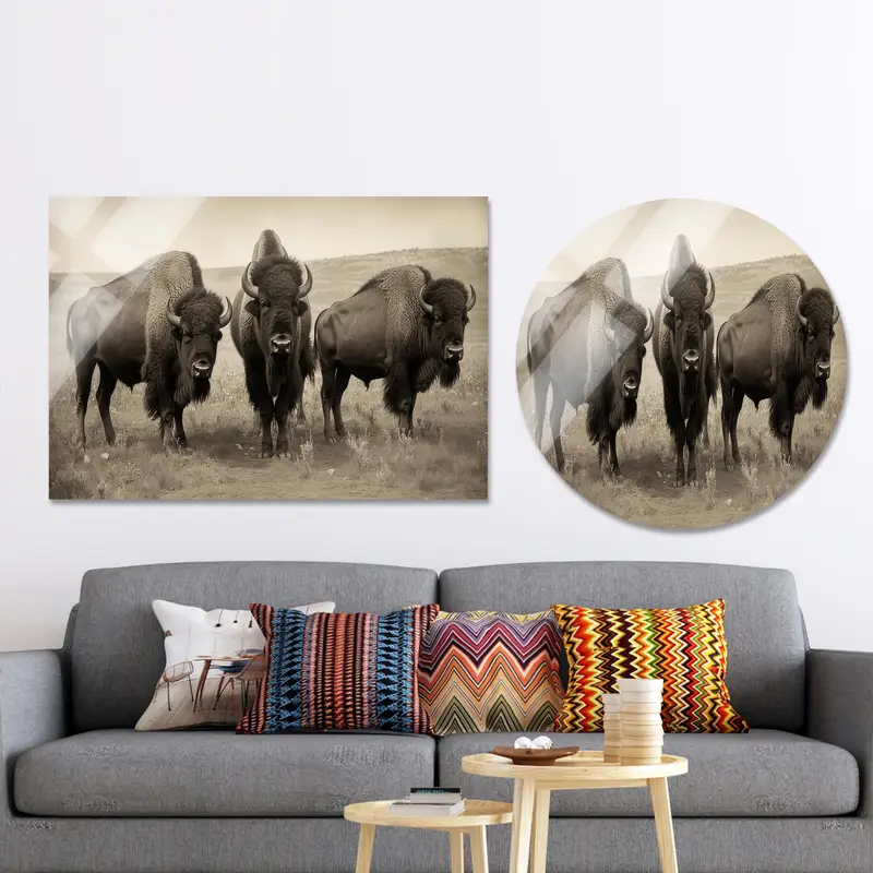 Zarif Çiftlik Evi Kanvası: Man Cave için Vahşi Hayvan Sanatı