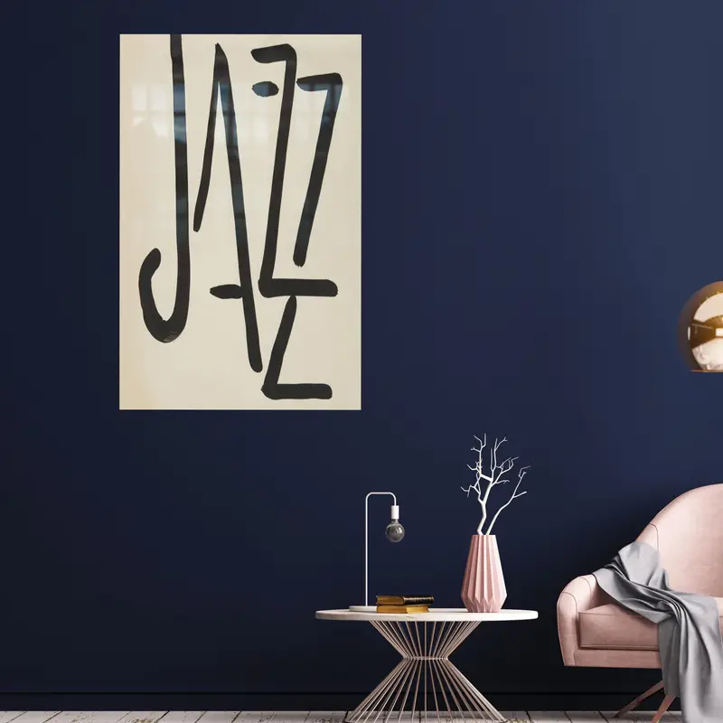 Modern Matisse Caz Müziği Baskılı Cam - Zarif, Sanatsal Tasarım