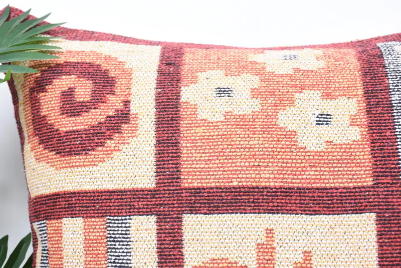 Outdoor Bolster Pillow Case, Home Decor Pillow, Cozy Throw Pillow Cover, 24x24 Orange Pillow Sham, Antique Pillows, Pillow Case, Turkish Pillow - 2