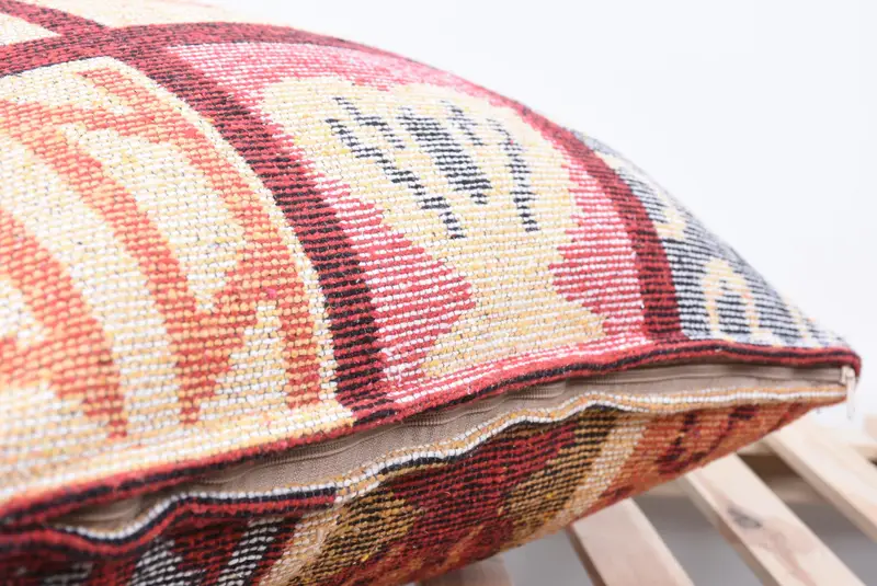 Outdoor Bolster Pillow Case, Home Decor Pillow, Cozy Throw Pillow Cover, 24x24 Orange Pillow Sham, Antique Pillows, Pillow Case, Turkish Pillow - 7