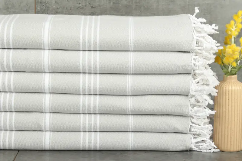 Turkish Blanket, 88x60 Cotton Striped Towel, Turkish Blanket Queen, Christmas Tablecloth, Personalized Gifts, Gift For The Home, Boho Throw Blankets - 1
