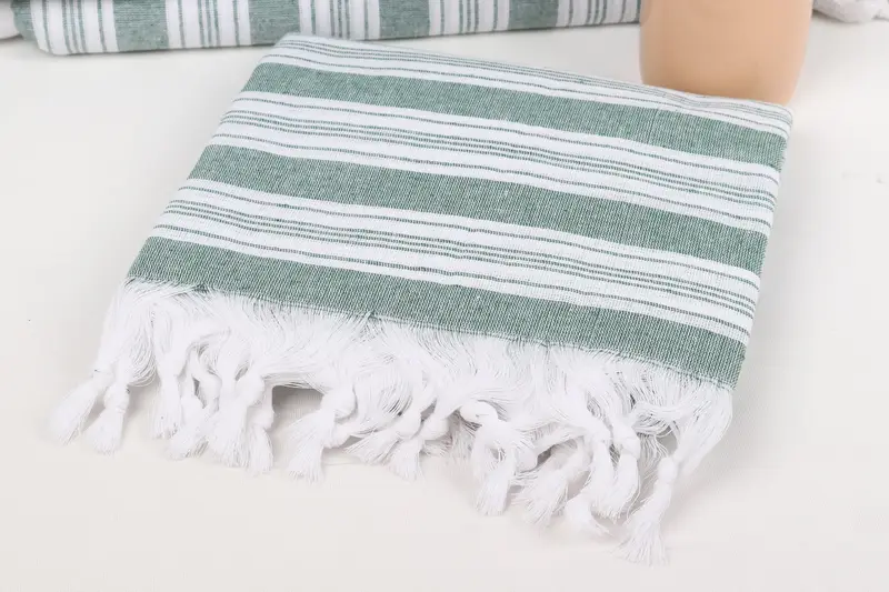 Absorbent towel, Bridal Shower Favor, Bridal Shower Favors, Gift For Wedding Day, 70x40 Cotton Striped Towel, Organic Cotton Towel, Beach Towel Gift - 5