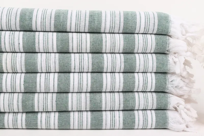Absorbent towel, Bridal Shower Favor, Bridal Shower Favors, Gift For Wedding Day, 70x40 Cotton Striped Towel, Organic Cotton Towel, Beach Towel Gift - 3