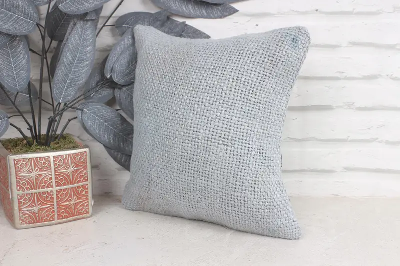 12x12 Gray Pillow Sham, Pillow Cover, Vintage Kilim Pillow, Turkish Kilim Pillow, Home Decor Pillow, Neutral Throw Pillow Case - 3