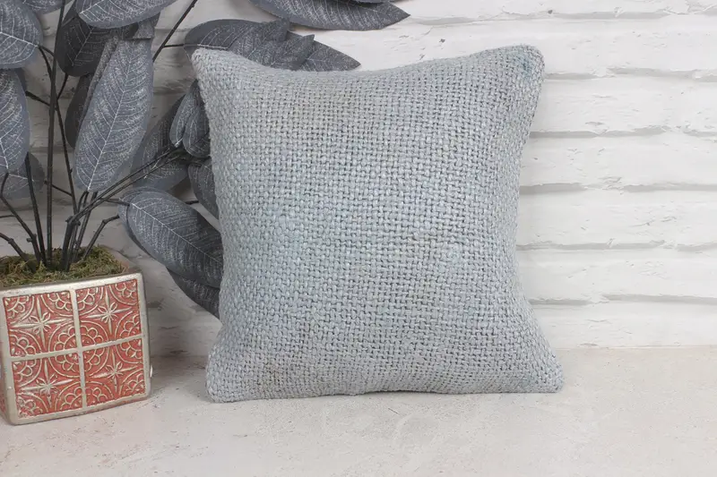 12x12 Gray Pillow Sham, Pillow Cover, Vintage Kilim Pillow, Turkish Kilim Pillow, Home Decor Pillow, Neutral Throw Pillow Case - 1