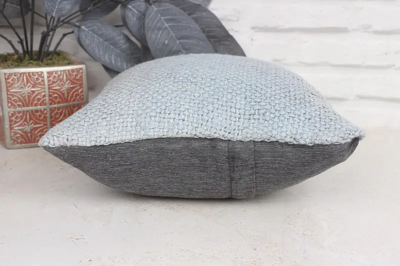 12x12 Gray Pillow Sham, Pillow Cover, Vintage Kilim Pillow, Turkish Kilim Pillow, Home Decor Pillow, Neutral Throw Pillow Case - 5