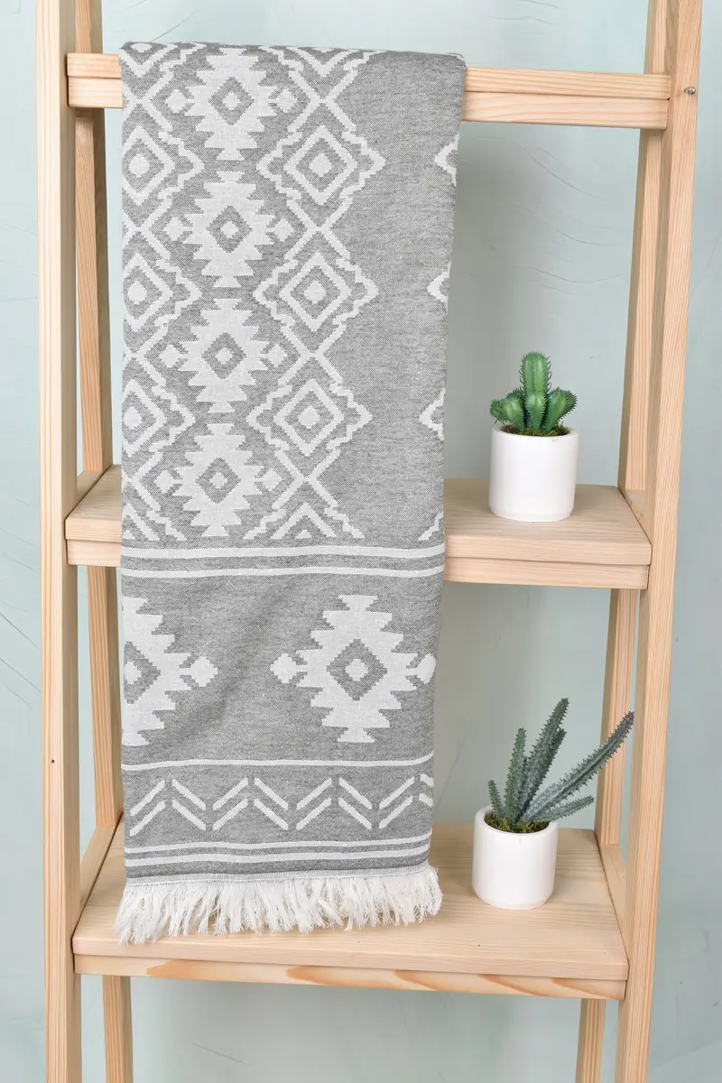 74x40 Cotton Geometric Towel, Bachelorette Party Decorations, Mother Of The Groom Gift, Personalized Bridesmaid Gift, Beach towel, Monogram Towels - 1