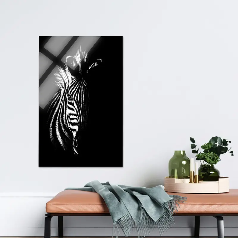 Modern Zebra Lover Kanvası: Zarif, Soyut Siyah Beyaz Sanat