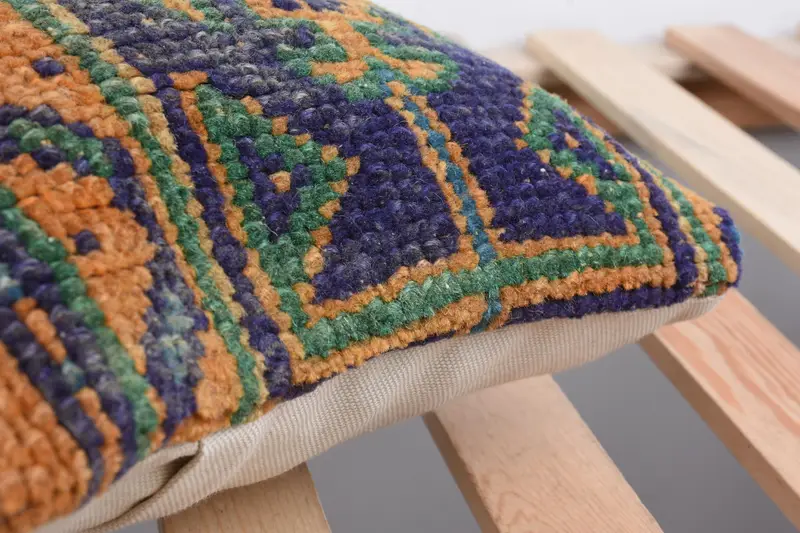 Cushion Cover, Turkish Pillow, Outdoor Bolster Pillow Cover, Gift Pillow, Armchair Pillow Sham, Vintage Kilim Throw Pillow, 12x24 Purple Cushion - 7