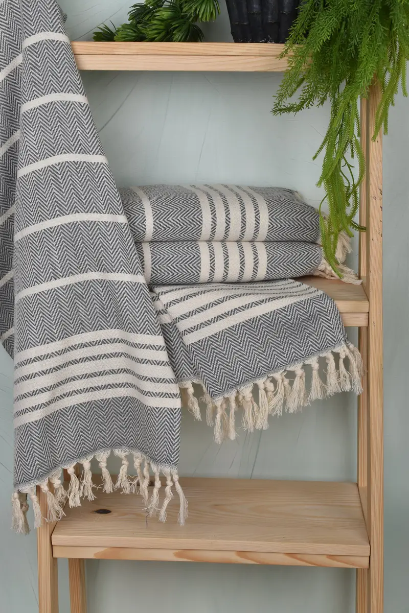 Beach Wedding Favor, Bridal Shower Gifts, 40x20 Cotton Striped Towel, Spa Towel, Personalized Gifts, Gifts For Him, Wedding Gift, Personalized Gift - 6