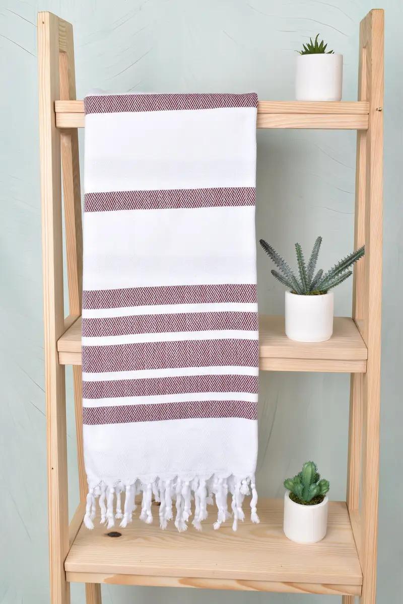 70x40 Cotton Herringbone Towel, Fouta towel, Mother Of The Groom Gift, Custom Wedding Towel, Personalized Beach Towel, Personalized Towel - 8