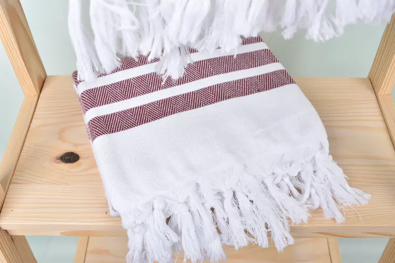 70x40 Cotton Herringbone Towel, Fouta towel, Mother Of The Groom Gift, Custom Wedding Towel, Personalized Beach Towel, Personalized Towel - 5