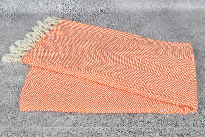 Birthday Gift, Embroidered Towel, Wedding Gift, Fringed Turkish peshtemal beach towel USA, Gift For Her, Spa Towel, 70x40 Cotton Chevron Towel - 6
