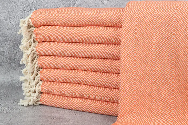 Birthday Gift, Embroidered Towel, Wedding Gift, Fringed Turkish peshtemal beach towel USA, Gift For Her, Spa Towel, 70x40 Cotton Chevron Towel - 1