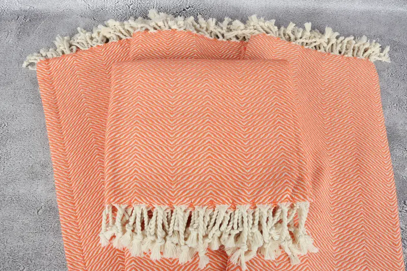 Birthday Gift, Embroidered Towel, Wedding Gift, Fringed Turkish peshtemal beach towel USA, Gift For Her, Spa Towel, 70x40 Cotton Chevron Towel - 4