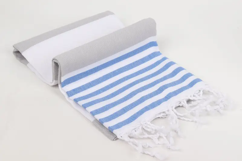 Pool Towels, 70x40 Cotton Striped Towel, Peshtemal, Turkish bath towel, Peshtemal Towel, Sand-resistant Turkish towel for travel, Turkish hand towel - 6