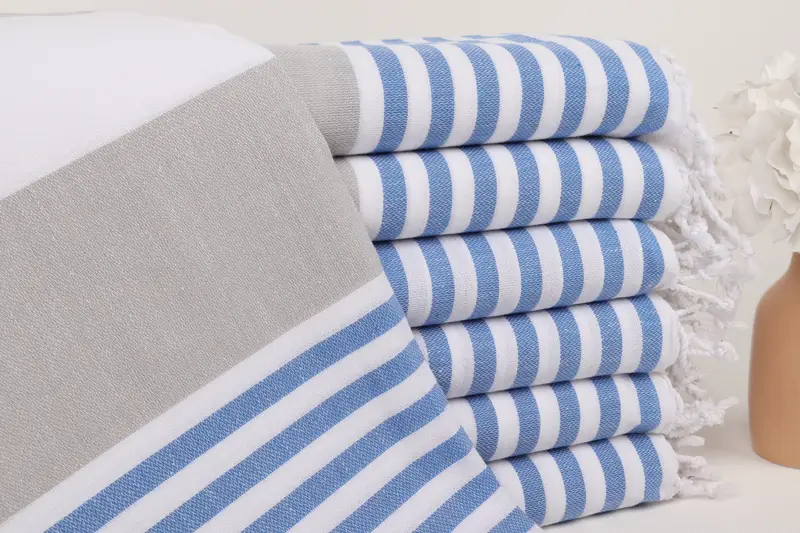 Pool Towels, 70x40 Cotton Striped Towel, Peshtemal, Turkish bath towel, Peshtemal Towel, Sand-resistant Turkish towel for travel, Turkish hand towel - 1