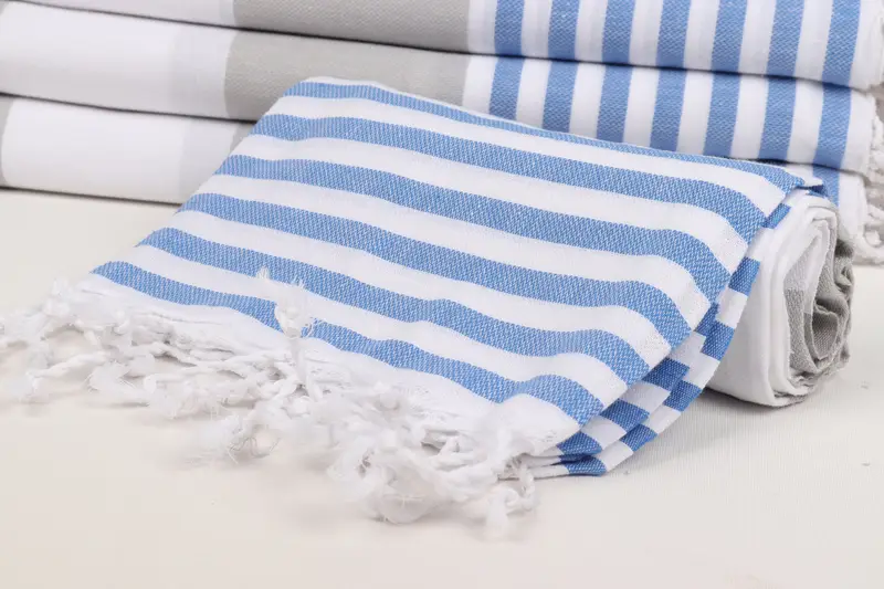 Pool Towels, 70x40 Cotton Striped Towel, Peshtemal, Turkish bath towel, Peshtemal Towel, Sand-resistant Turkish towel for travel, Turkish hand towel - 4