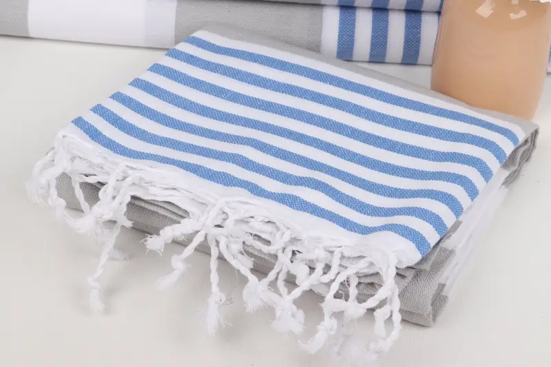 Pool Towels, 70x40 Cotton Striped Towel, Peshtemal, Turkish bath towel, Peshtemal Towel, Sand-resistant Turkish towel for travel, Turkish hand towel - 5