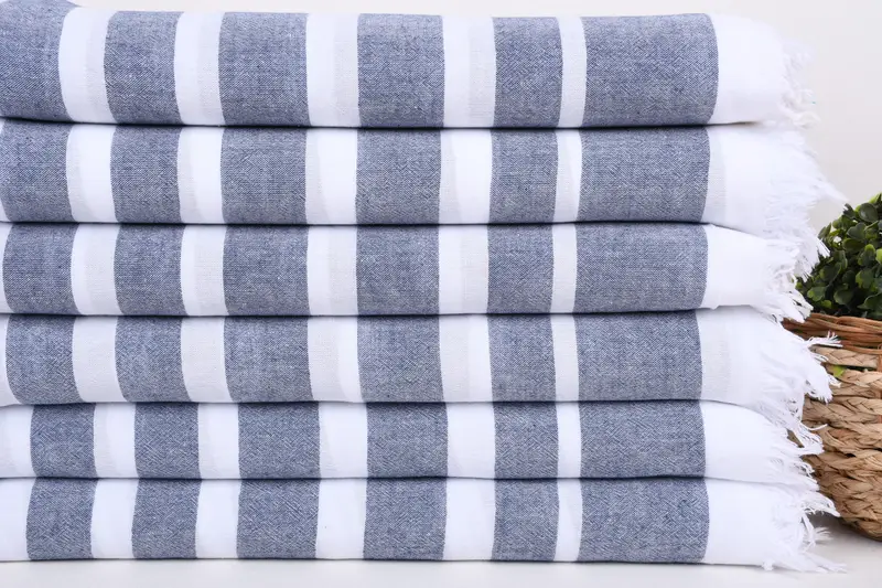 Personalized Towel, Wedding Anniversary Gift, Peshtemal Towel, Travel towel, 64x40 Cotton Striped Towel, Best Friend Gift Ideas, Beach Size Towel - 2