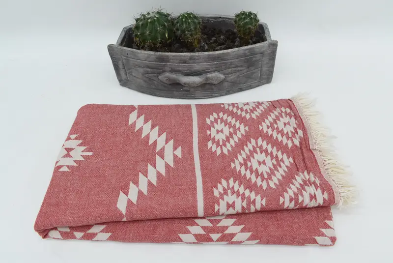 Bath towel, 70x36 Cotton Kilim Towel, Personalized Gifts, Turkish Towel USA, Bachelorette Party Favors Beach, Holiday Towel, Peshtemal Towel - 3
