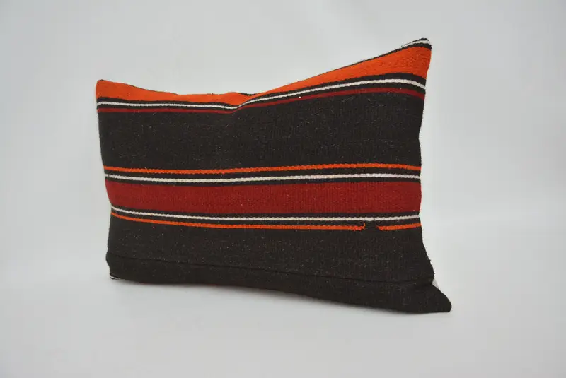 Authentic Pillow, 16x24 Brown Pillow, Customized Cushion, Interior Designer Pillow, Pillow, Vintage Pillow, Handmade Kilim Cushion - 4