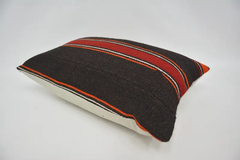 Authentic Pillow, 16x24 Brown Pillow, Customized Cushion, Interior Designer Pillow, Pillow, Vintage Pillow, Handmade Kilim Cushion - 6