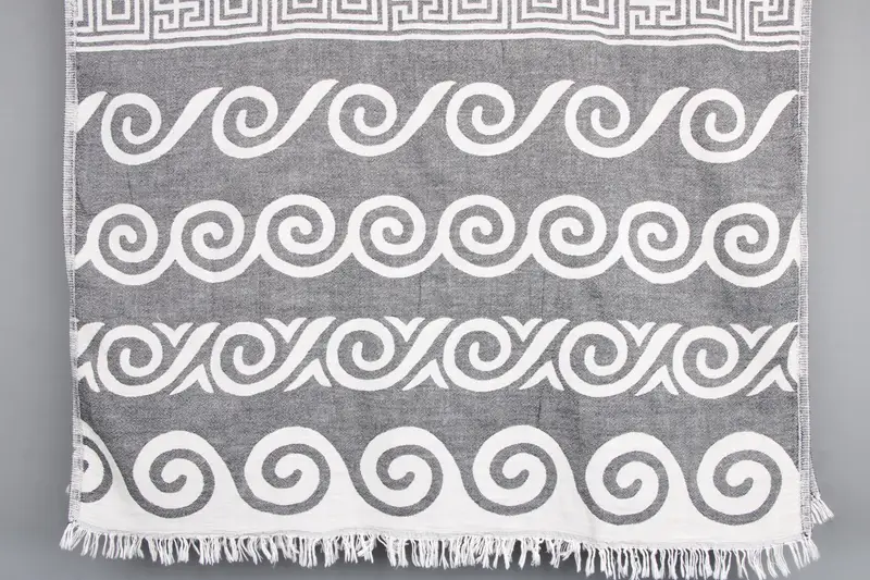 Sand-free Personalized Turkish Bath Towel, Beige, Organic Cotton, 36x71 Inches