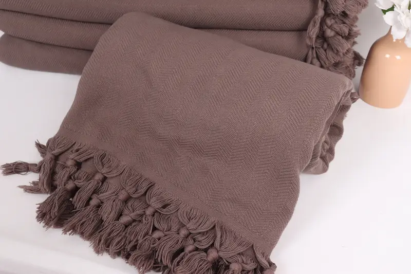 Turkish Blanket, Bridesmaid Proposal Gift, 88x70 Cotton Stonewashed Chevron Towel, Extra Large Tablecloth, Throw Blanket, Organic Throw, Tablecloth - 4