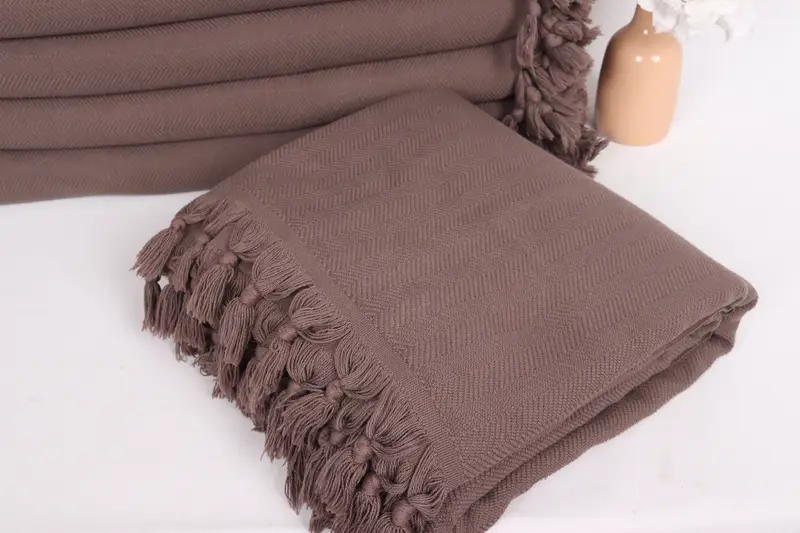 Turkish Blanket, Bridesmaid Proposal Gift, 88x70 Cotton Stonewashed Chevron Towel, Extra Large Tablecloth, Throw Blanket, Organic Throw, Tablecloth - 5