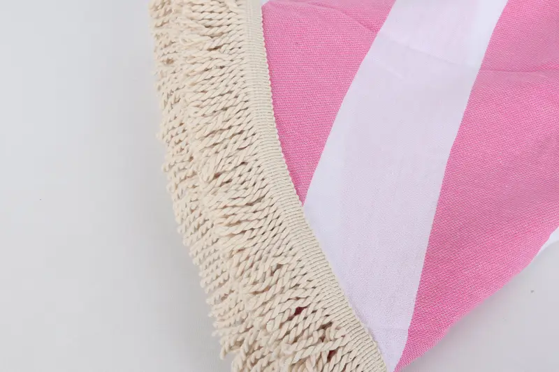 Custom Wedding Gifts, Beach Towel Monogram, Soft towel, 64x64 Cotton Striped Round Towel, Gift For Best Friend, Custom Gift, Family Gift Basket - 5