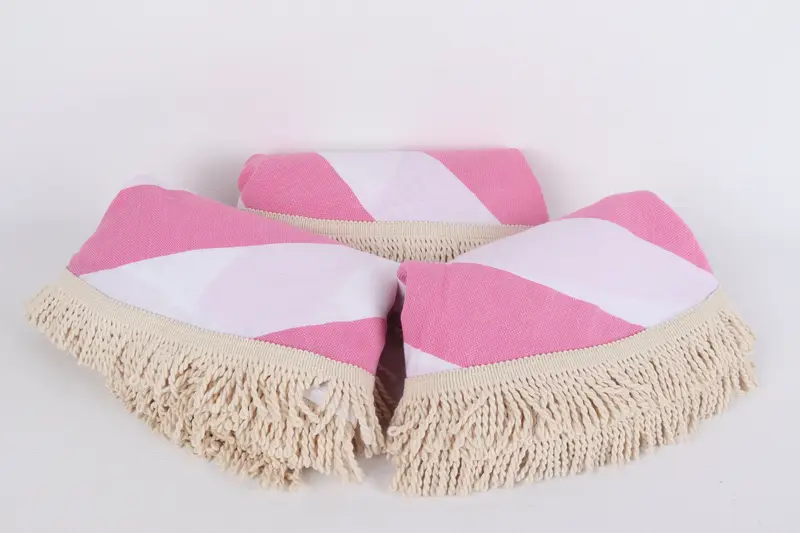 Custom Wedding Gifts, Beach Towel Monogram, Soft towel, 64x64 Cotton Striped Round Towel, Gift For Best Friend, Custom Gift, Family Gift Basket - 3