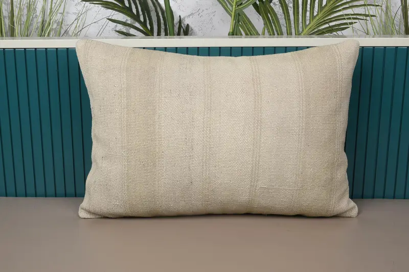 Handgefertigtes gestreiftes Wurfkissen, vielseitiges 16x24 Zoll Kissen