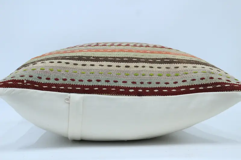 Pillow for Sofa, Handmade Kilim Cushion, Vintage Pillow, Cushion Case, 20x28 Brown Pillow Sham, Garden Cushion Case, Traditional Pillow Cover - 5