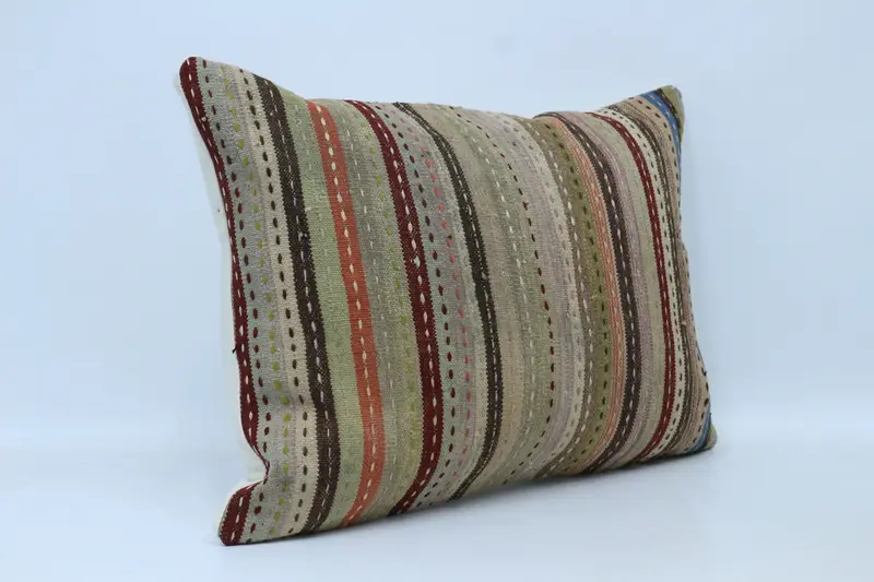 Pillow for Sofa, Handmade Kilim Cushion, Vintage Pillow, Cushion Case, 20x28 Brown Pillow Sham, Garden Cushion Case, Traditional Pillow Cover - 3