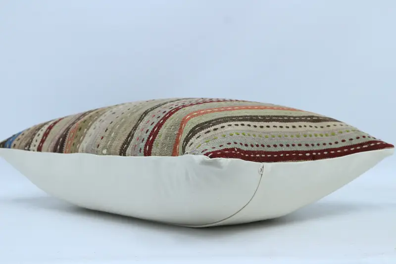 Pillow for Sofa, Handmade Kilim Cushion, Vintage Pillow, Cushion Case, 20x28 Brown Pillow Sham, Garden Cushion Case, Traditional Pillow Cover - 6